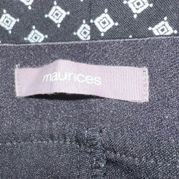 Maurices Black and White Elastic Waist Pants Size M - Picture 4 of 10